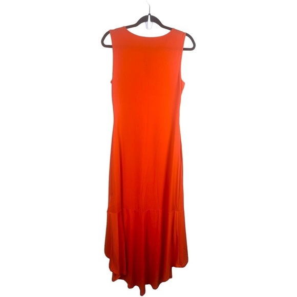 Thalia Sodi Coral Orange Maxi High Low Sleeveless Dress Size Small New. - Picture 2 of 9